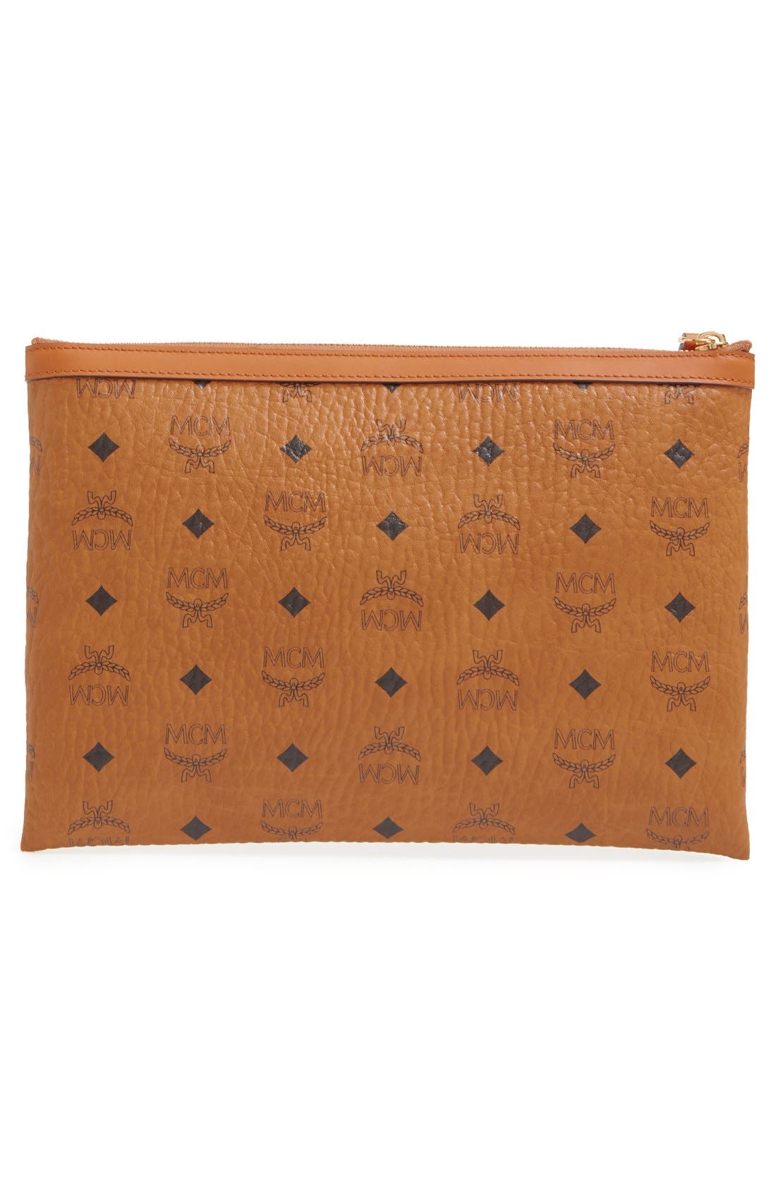 'Medium Heritage' Top Zip Pouch, Alternate, color, COGNAC