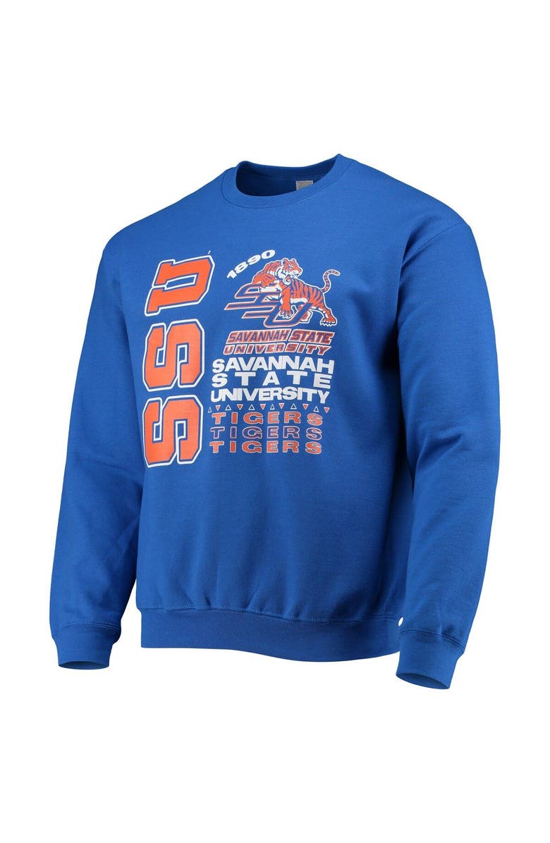 TONES OF MELANIN Men's Tones of Melanin Royal Savannah State Tigers Pullover Sweatshirt, Alternate, color, 