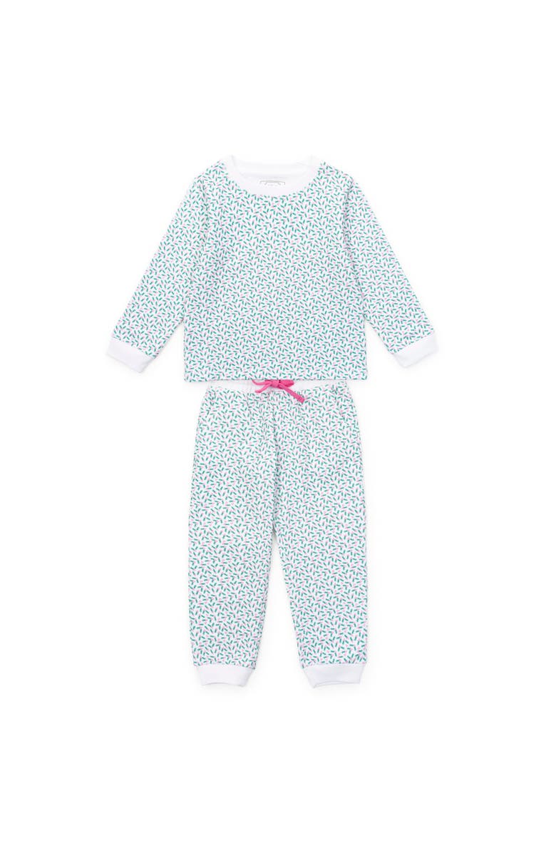 Lila and Hayes Edie Girls' Sweatshirt Jogger Set, Main, color, Holly Holiday