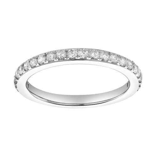 Luvmyjewelry Lina 14k Gold Round Diamond Studded Eternity Ring