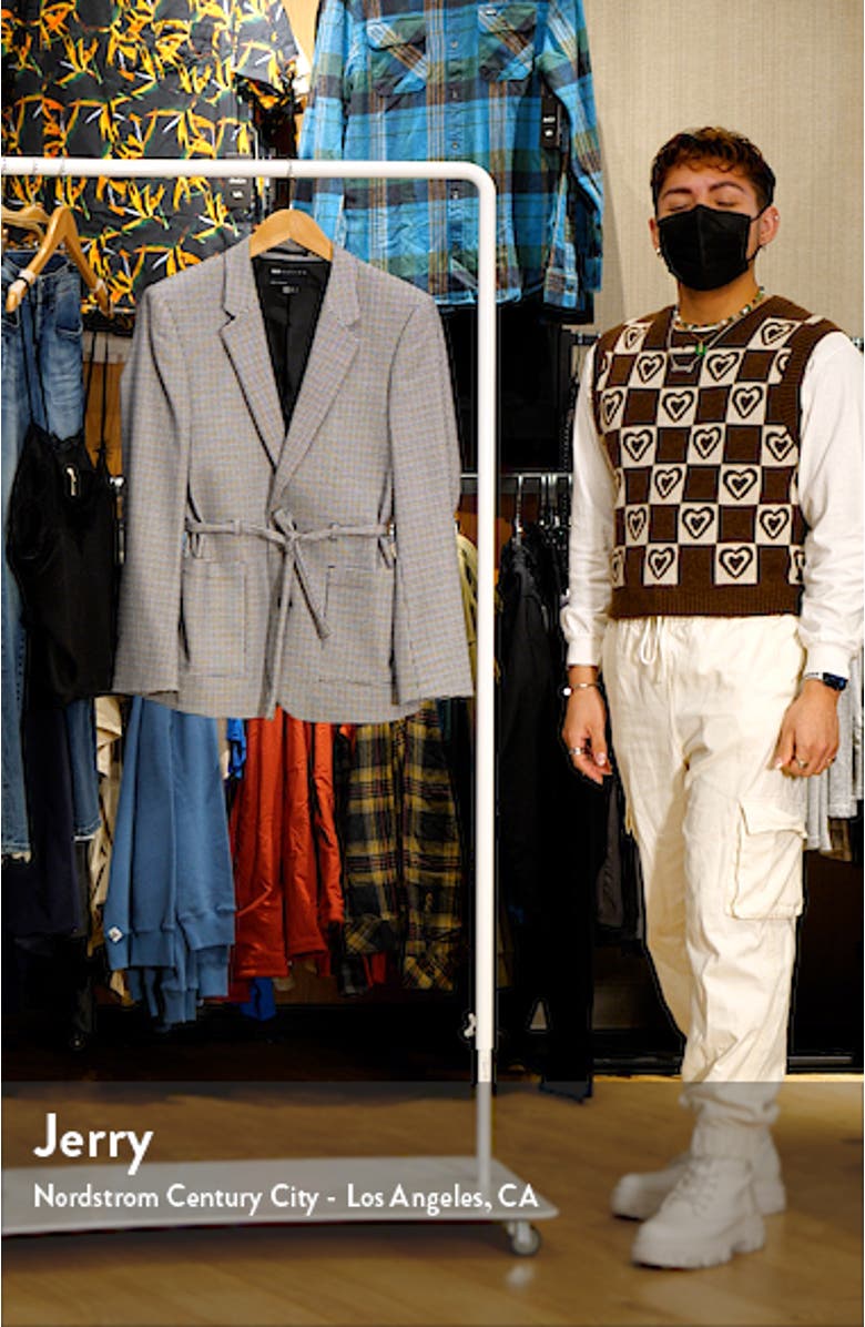 Micro Check Skinny Suit Jacket, sales video thumbnail