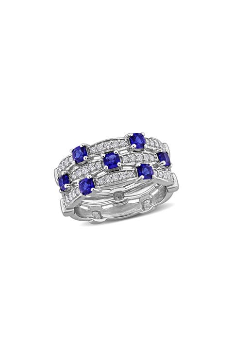 Lab Grown Gemstone & Diamond Ring