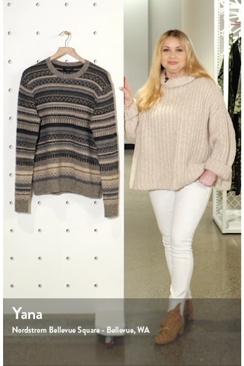 Fair Isle Crewneck Wool Blend Sweater video
