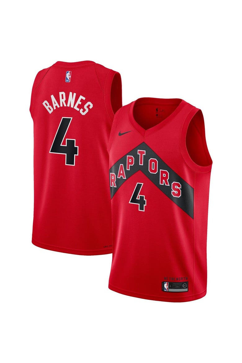 Youth Nike Scottie Barnes Red Toronto Raptors Swingman Jersey - Icon Edition, Main, color, Red