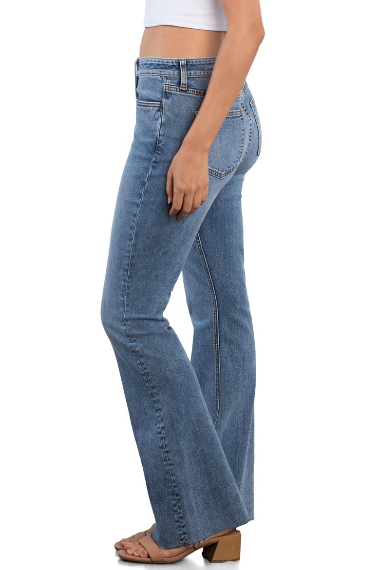 Happy Relaxed Raw Hem Flare Jeans, Alternate, color, RELAXED BLUE