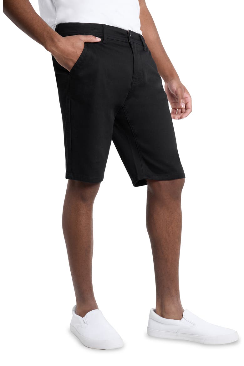 Flat Front Chino Shorts, Alternate, color, BLACK