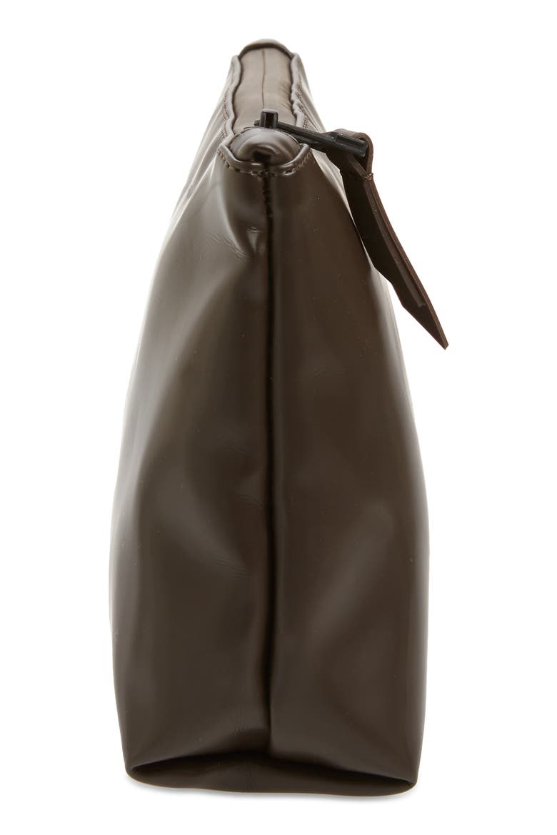 Waterproof Cosmetics Bag, Alternate, color, SHINY BROWN