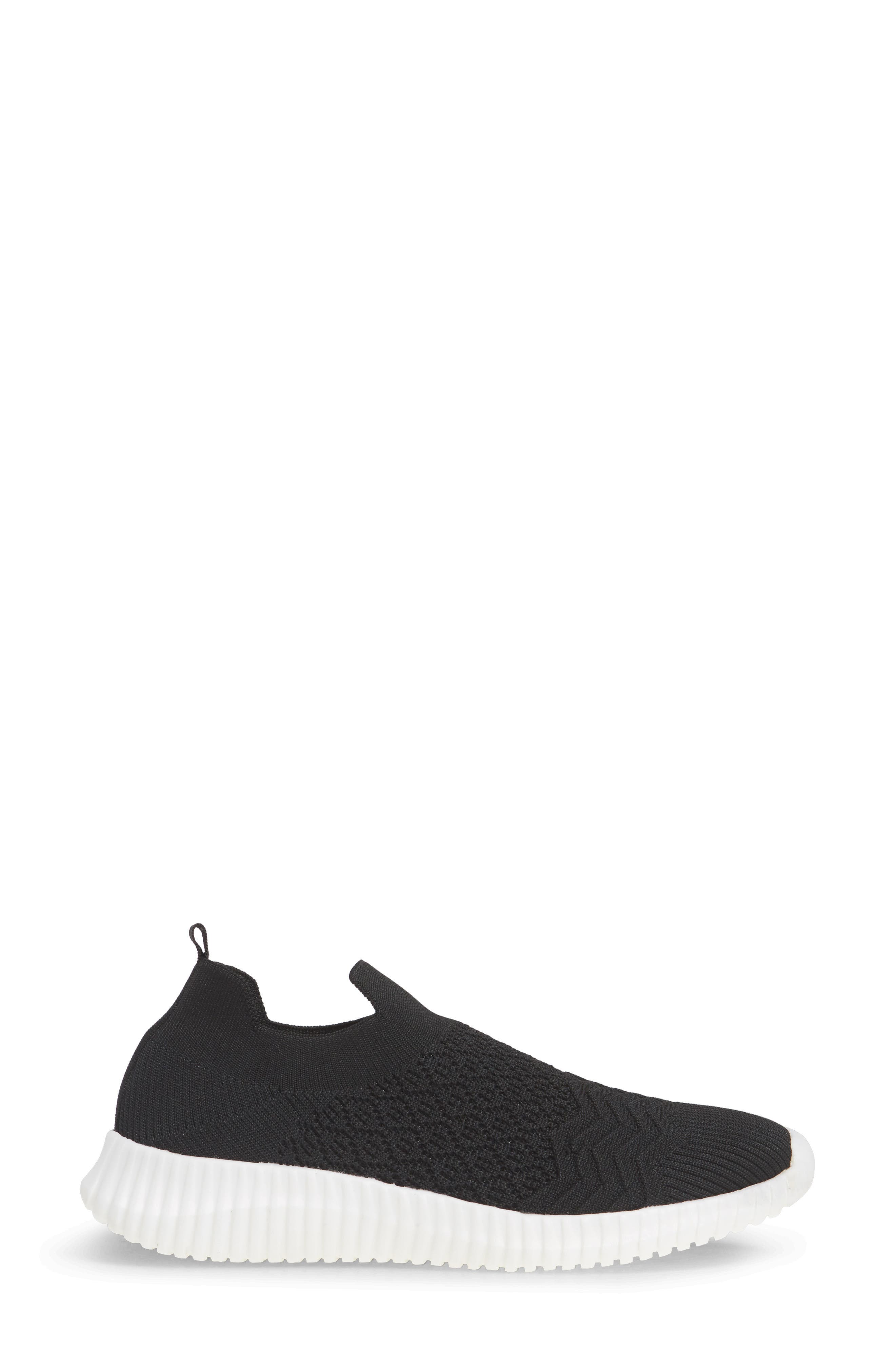 David Tate Tiptop Knit Sneaker, Alternate, color, Black Stretch Fabric