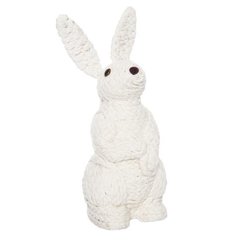 Large Woven Rabbit Figurine