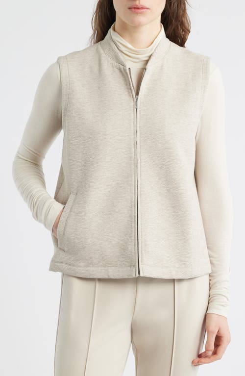 Eileen Fisher Organic Cotton Blend Vest In Neutral