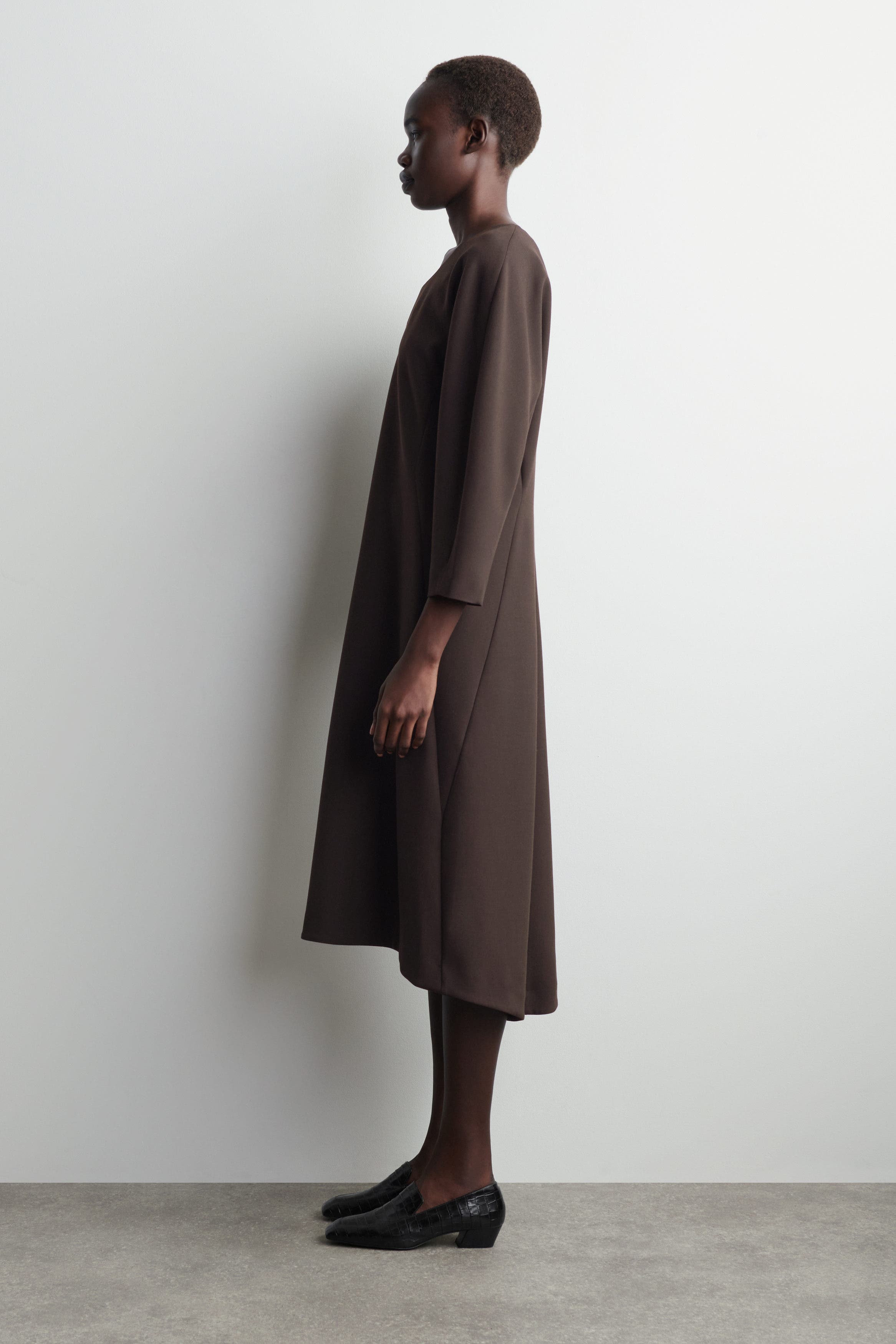 Sculpted Long-Sleeved Midi Dress - image 2
