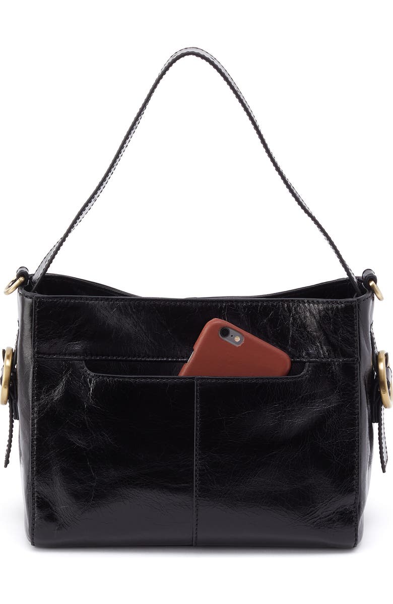 HOBO Small Render Leather Crossbody Bag, Alternate, color, Black