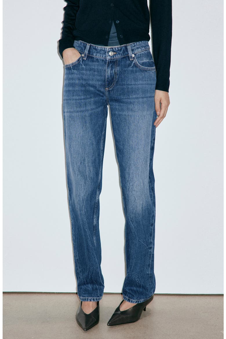 Low Rise Slim Jeans, Alternate, color, DARK BLUE