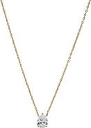 BY ADINA EDEN CZ Pear Three Prong Pendant Necklace
