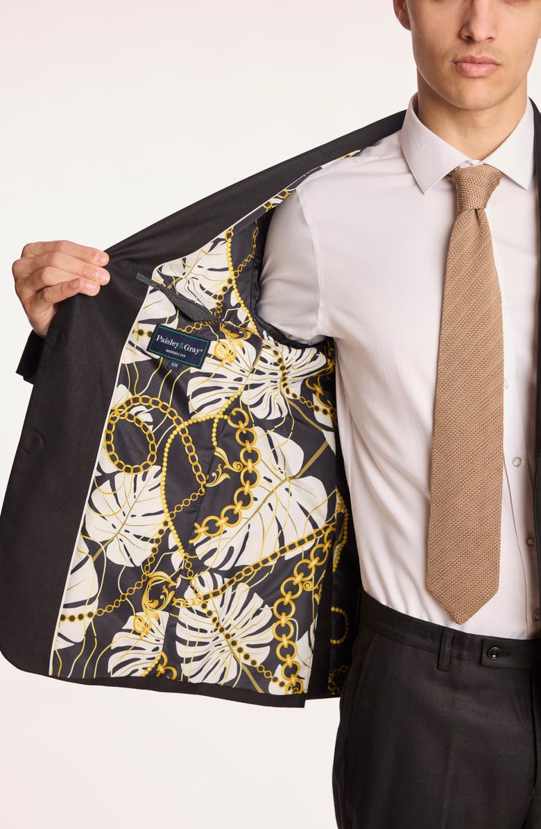 PAISLEY & GRAY Dover Modern Fit Sport Coat, Alternate, color, Soft Black Shark
