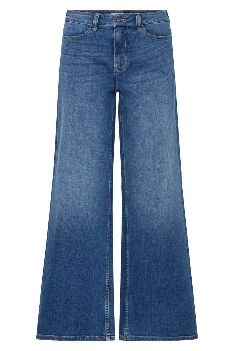 High Waist Wide Leg Jeans, Alternate, color, MEDIUM BLUE