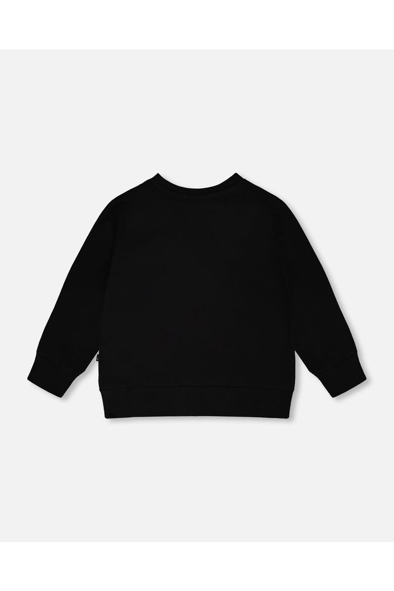 Organic Cotton Jersey Rainbow Long Sleeve T-Shirt, Alternate, color, Black