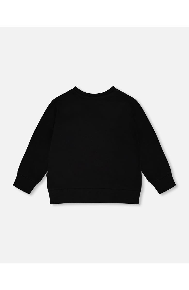 Deux par Deux Organic Cotton Jersey Rainbow Long Sleeve T-Shirt, Alternate, color, Black