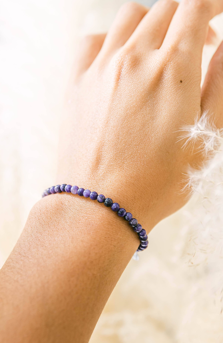 Tiny Rituals Charoite Energy Bracelet, Alternate, color, Purple