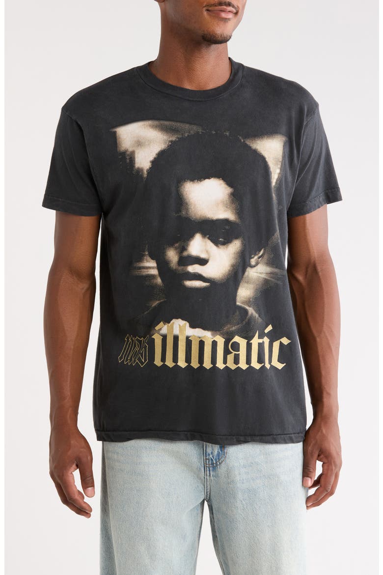 Nas Illmatic Cotton Graphic T-Shirt, Main, color, AGED BLACK