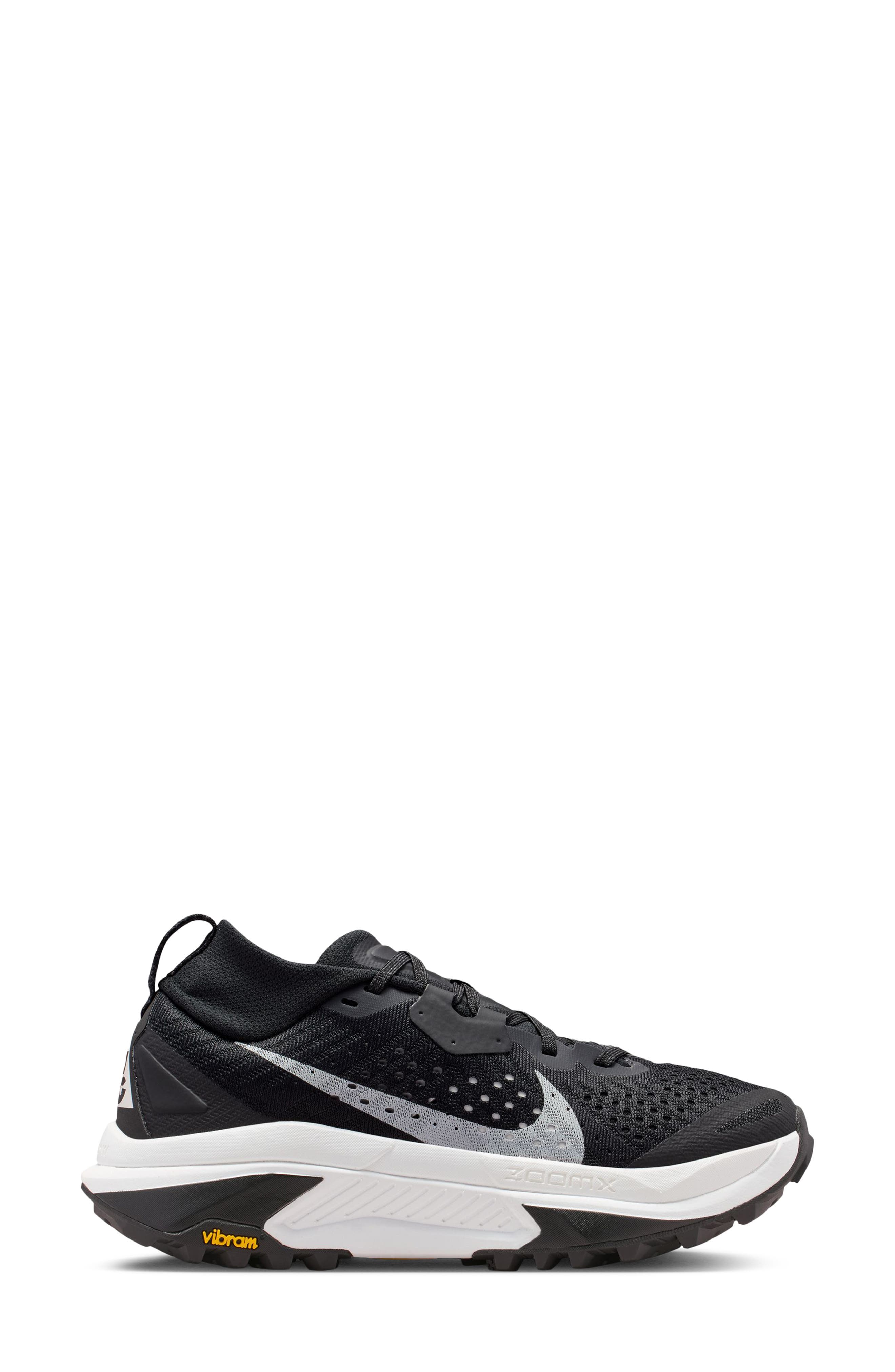 ACG Zegama Trail Running Shoe, Alternate, color, BLACK/ WHITE-ORANGE