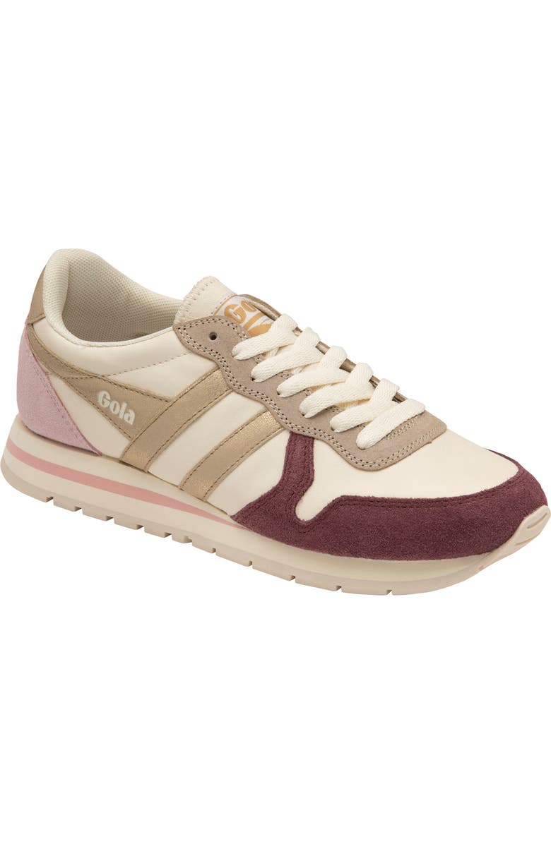 Gola Classics Daytona Quadrant Sneaker, Main, color, Off White/Windsor Wine/Gold/Ch