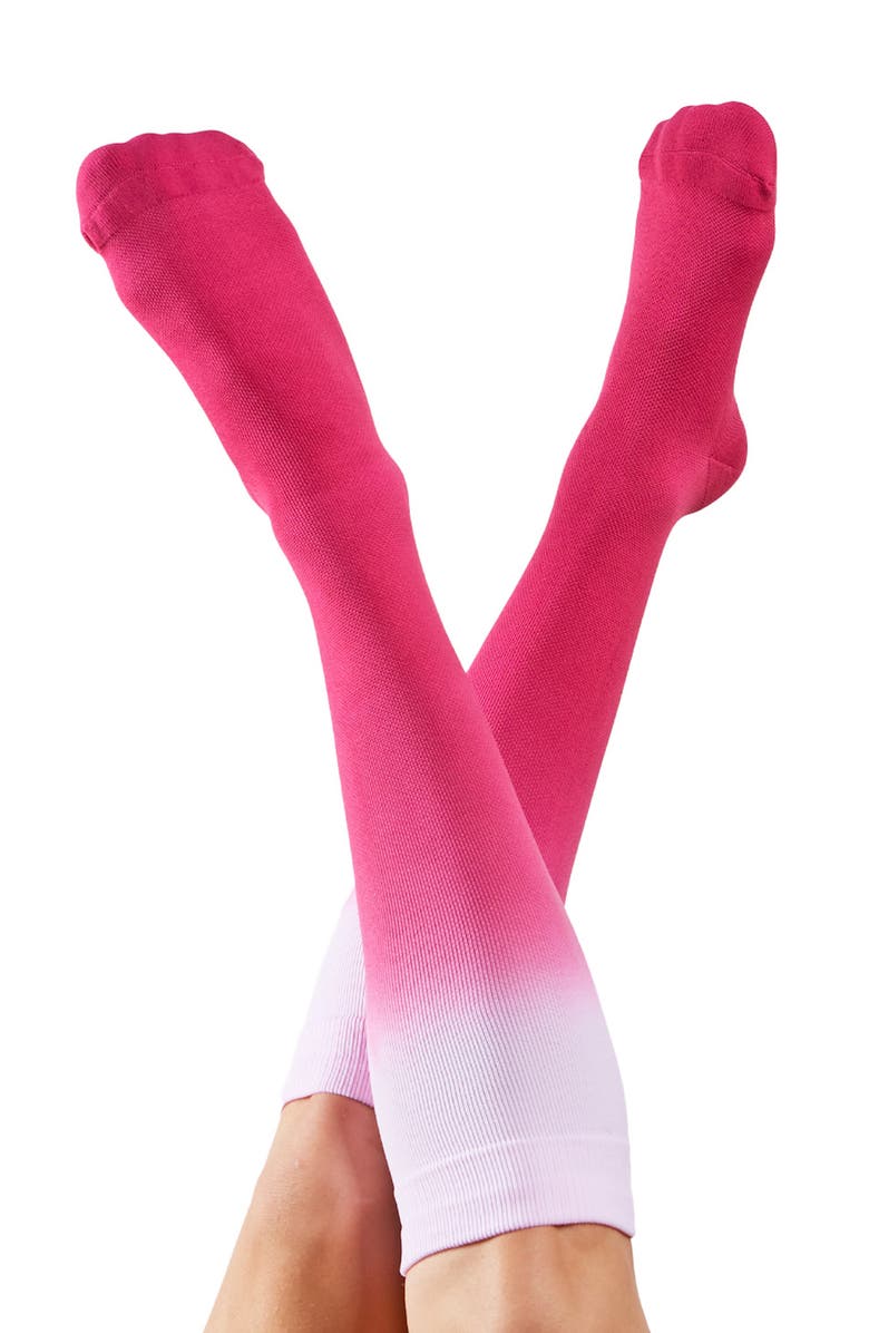 COMRAD Assorted 2-Pack Ombré Compression Knee High Socks, Alternate, color,