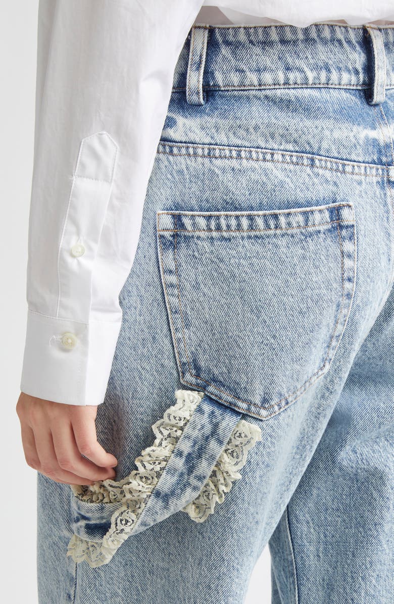 Tanner Fletcher Gender Inclusive Sid Lace Loop Straight Leg Carpenter Jeans, Alternate, color,