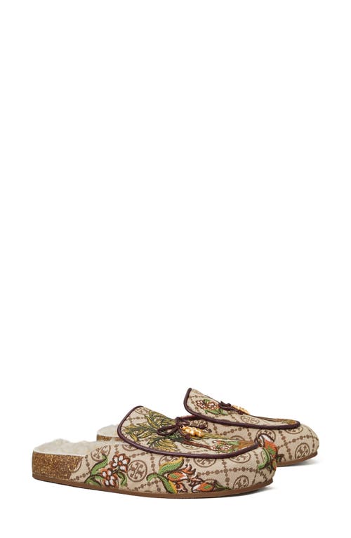 Tory Burch Woman Mules & Clogs Beige Size 5.5 Textile Fibers, Leather In Cheetah Needlepnt/buttermilk