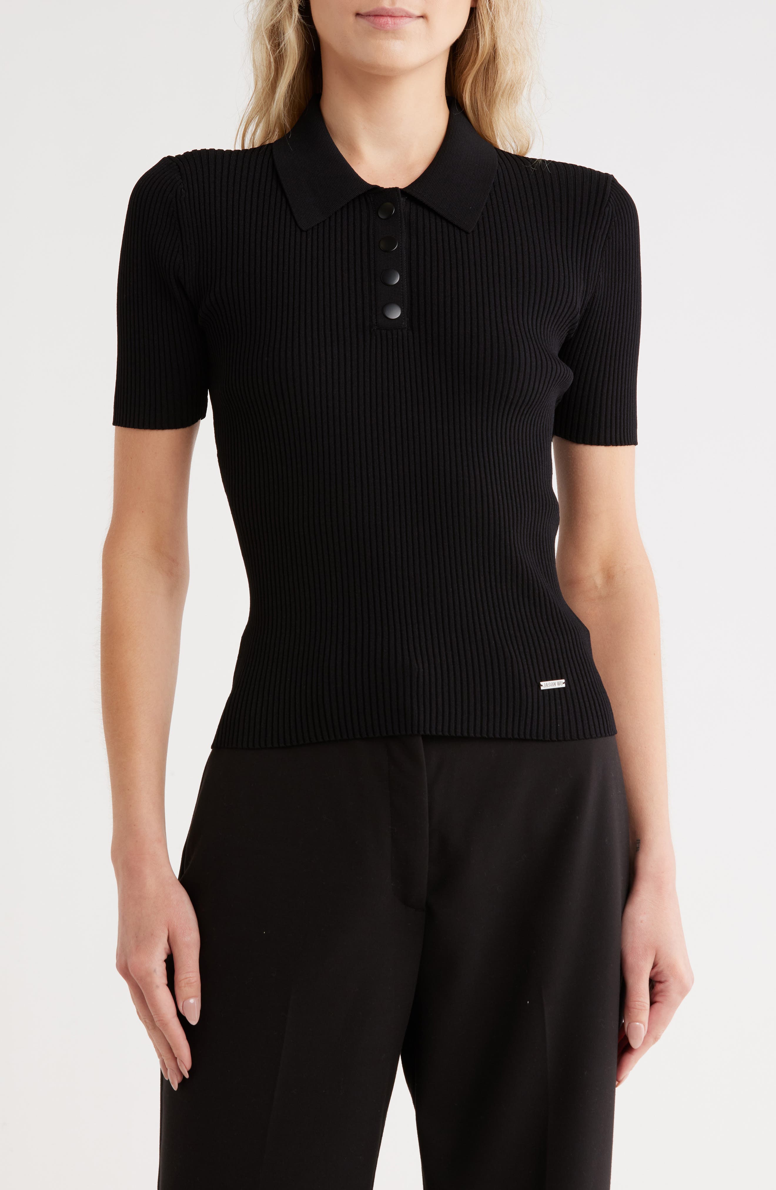 JASON WU Ribbed Polo Sweater