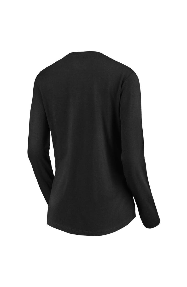 FANATICS Women's Fanatics Branded Black Baltimore Orioles Victory Script V-Neck Long Sleeve T-Shirt, Alternate, color, 