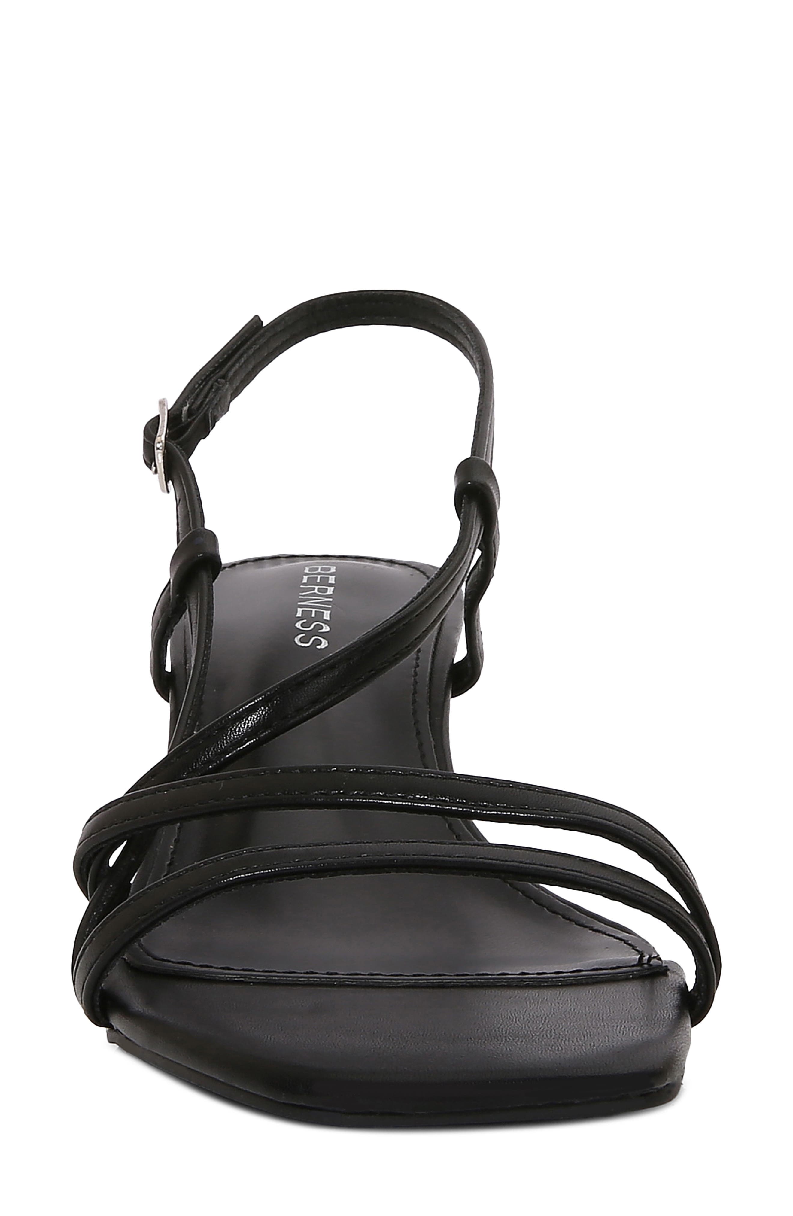 Joy Strappy Faux Leather Sandal, Alternate, color, BLACK