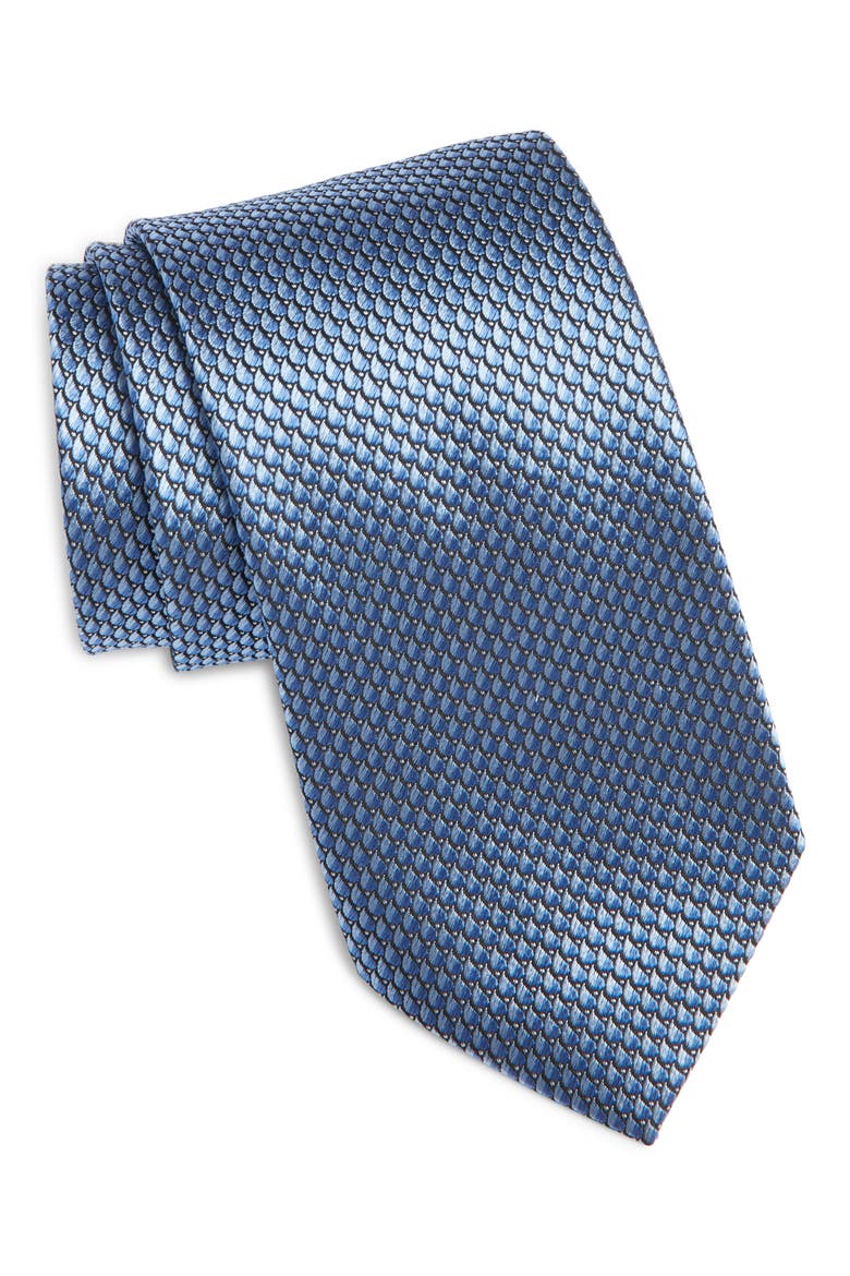 Teardrop Silk Tie, Main, color, LIGHT BLUE