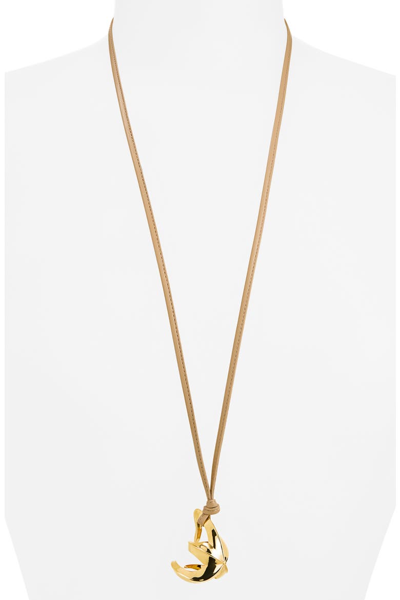 Leather Cord Pendant Necklace, Alternate, color, 9677 SHORE