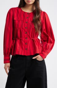 Damson Madder Charlize Stripe Blouse