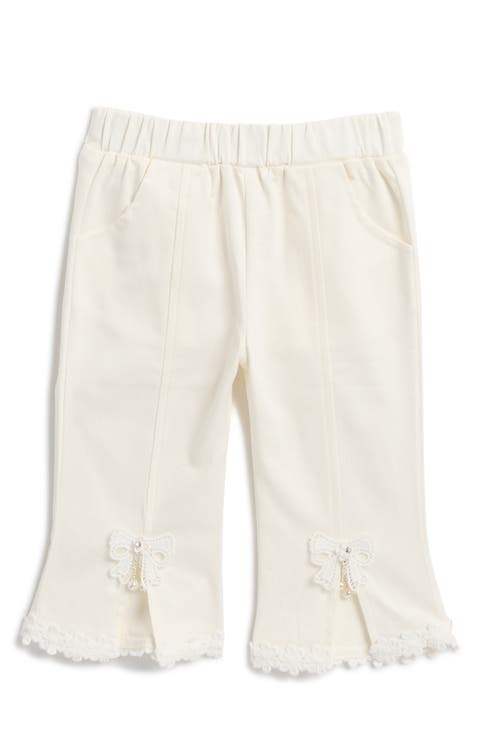 Kids' Bow Lace Split Hem Pants (Toddler & Little Kid)