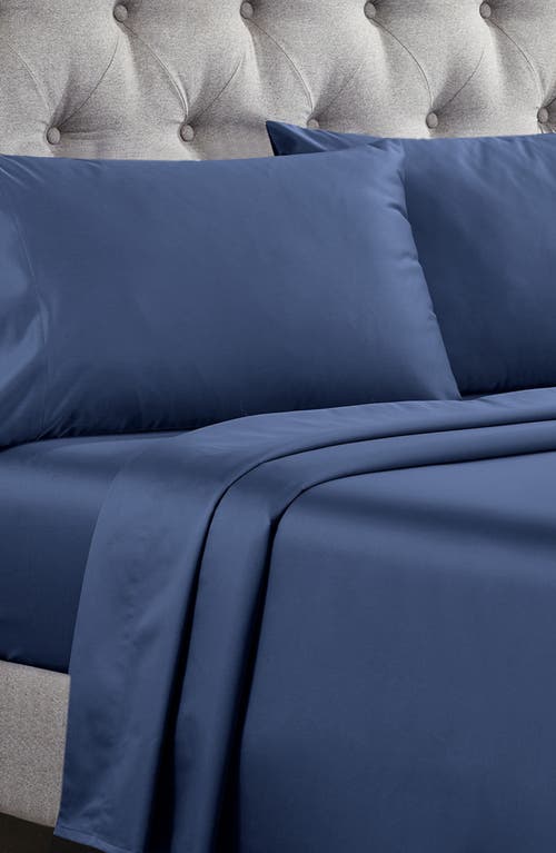 California Design Den Signature Comfort 100% Egyptian Cotton Soft Sateen Sheet Set In Blue