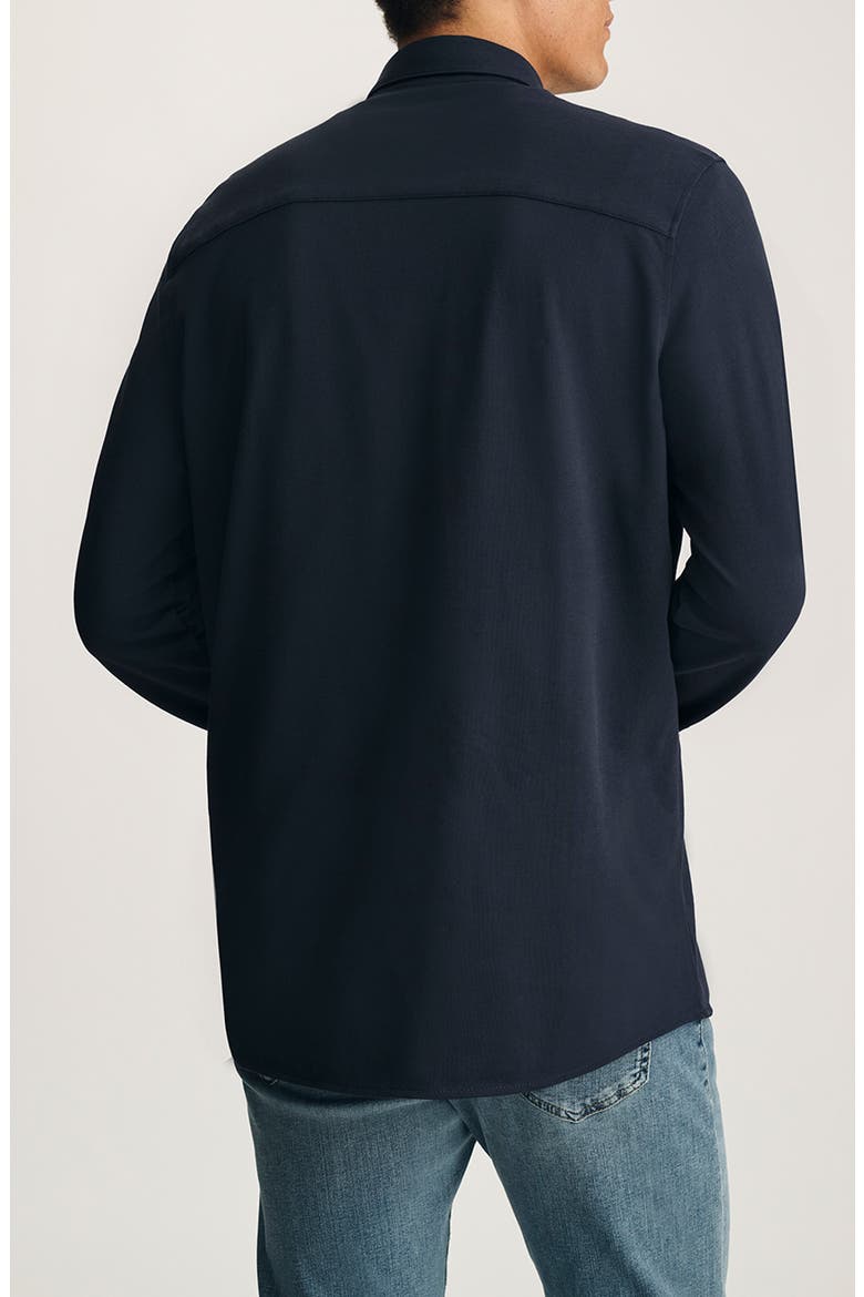 Cotton Button-Up Shirt, Alternate, color, BARITONE BLUE