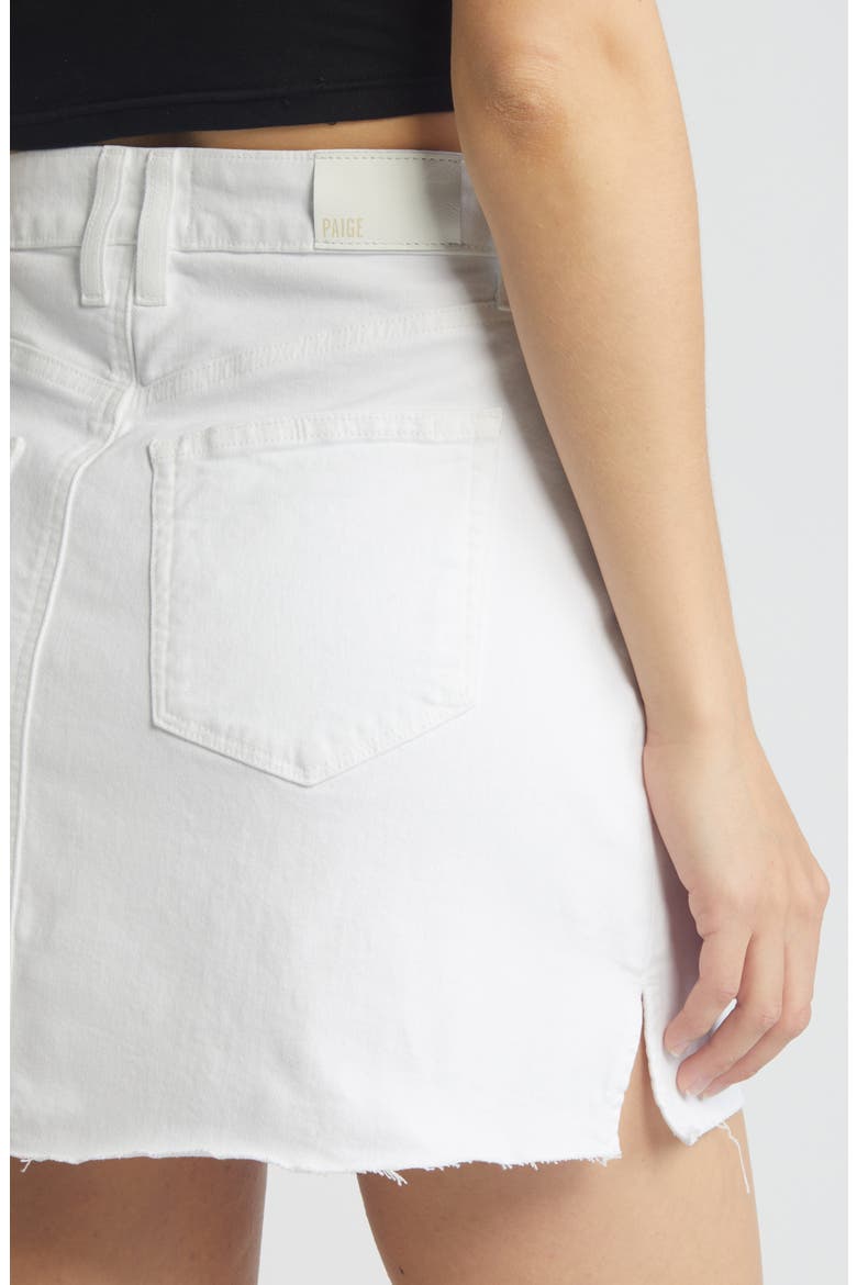 Jessie Denim Miniskirt, Alternate, color, WHITE