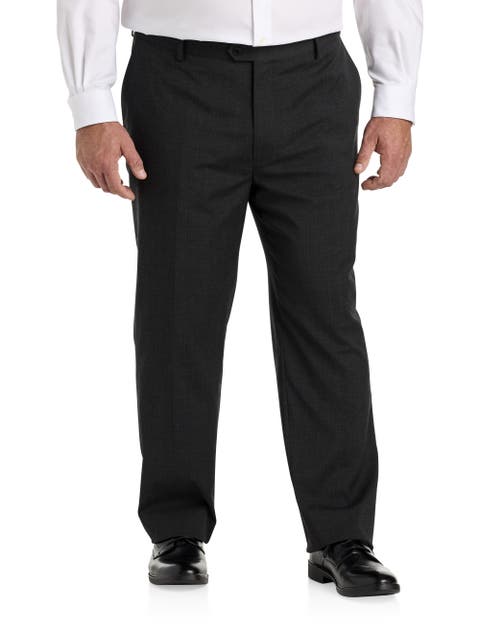 Big & Tall Windowpane Suit Pants