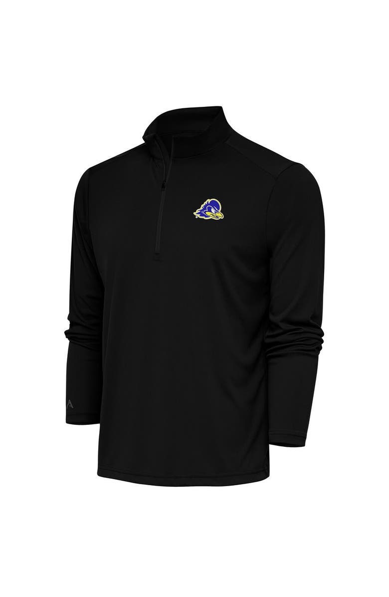 ANTIGUA Men's Antigua Black Delaware Fightin' Blue Hens Tribute Quarter-Zip Top, Alternate, color, Black