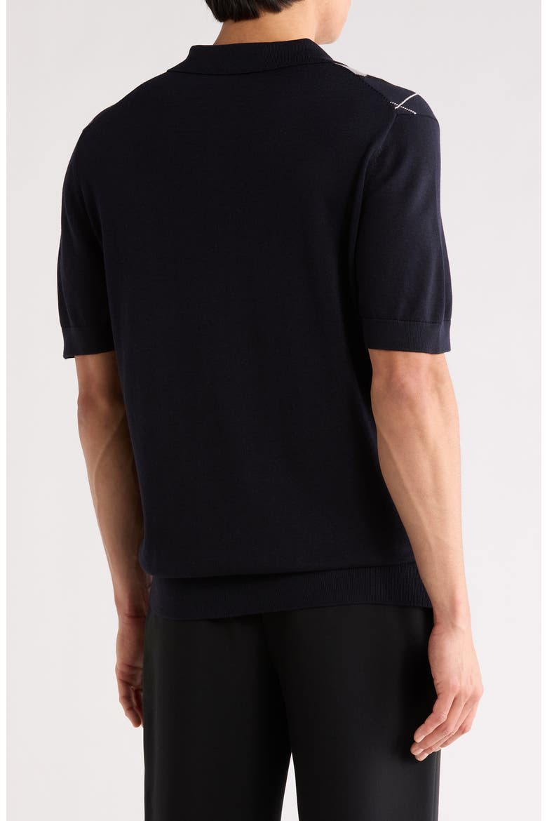 Argyle Short Sleeve Polo, Alternate, color, NIGHTLIFE/GREY SCALE COMBO