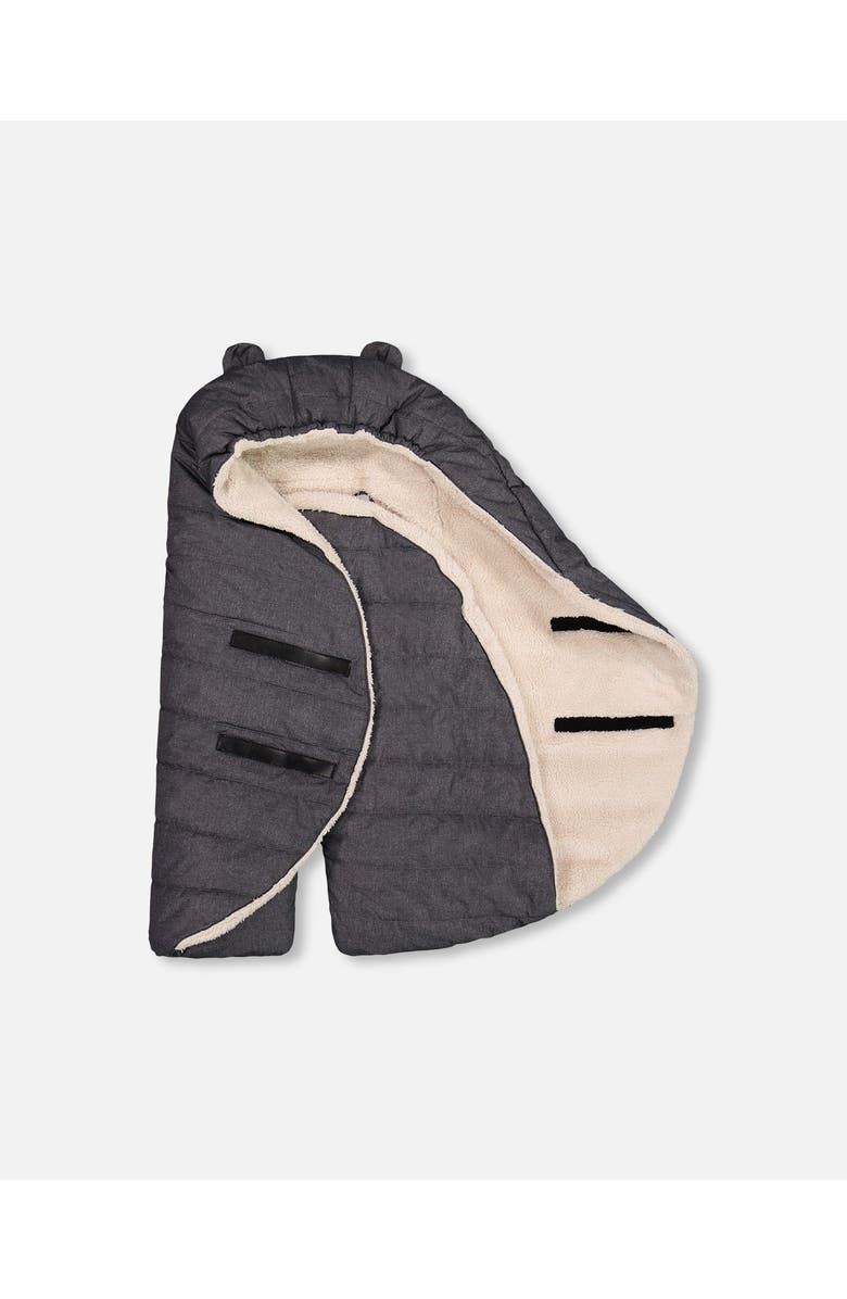 Deux par Deux Baby Unisex Snuggly Wrap Textured Gray For Car Seat And Stroller, Alternate, color, 