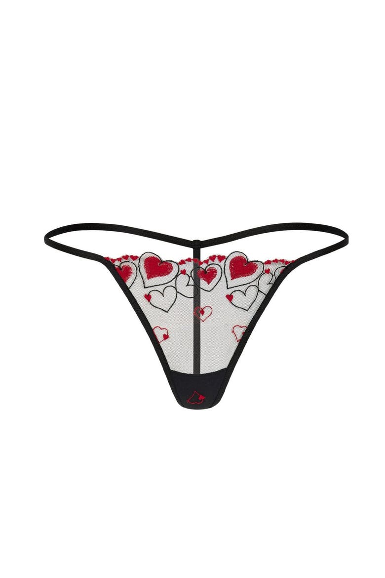 Lovette G-String Panties, Alternate, color, Black