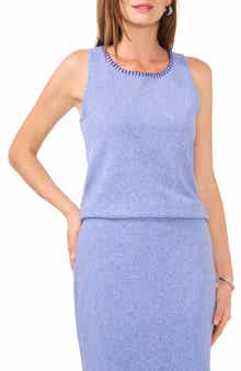 Vince Camuto Whipstitch Sleeveless Sweater