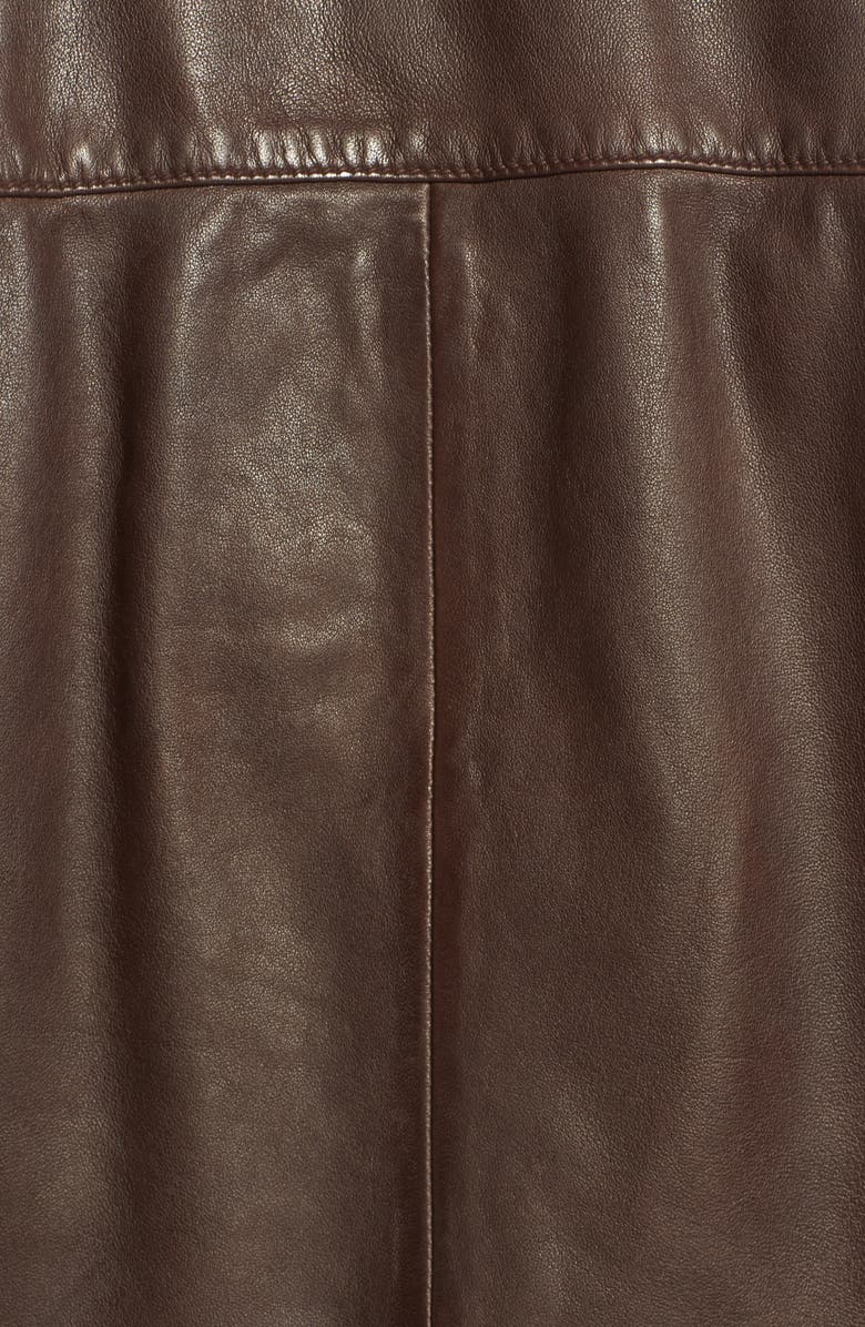 Hinge Shrunken Leather Bomber Jacket, Alternate, color, 