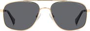 Polaroid 56mm Polarized Rectangular Sunglasses