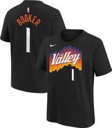 Nike Youth Nike Devin Booker Black Phoenix Suns 2025/26 City Edition Name & Number T-Shirt