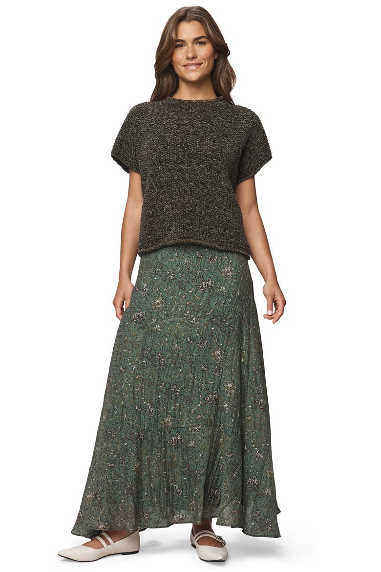 Versailles Floral Tiered Maxi Skirt, Alternate, color, VINE FLRL PRINT