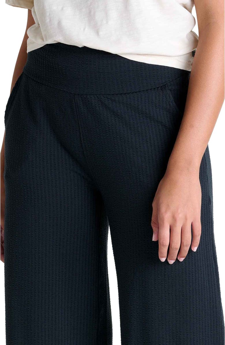 Toad & Co Chaka Wide Leg Crop Pant, Alternate, color, Black Texture